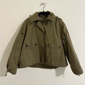 Zara Olive Green Utility Jacket for Women
